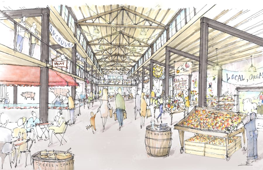899x582 Public Weighs In On Design Of Proposed Waterfront Marketplace - Marketplace Drawing