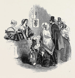 288x300 The Free Trade Bazaar, At Covent Garden Market Theatre Drawing - Marketplace Drawing