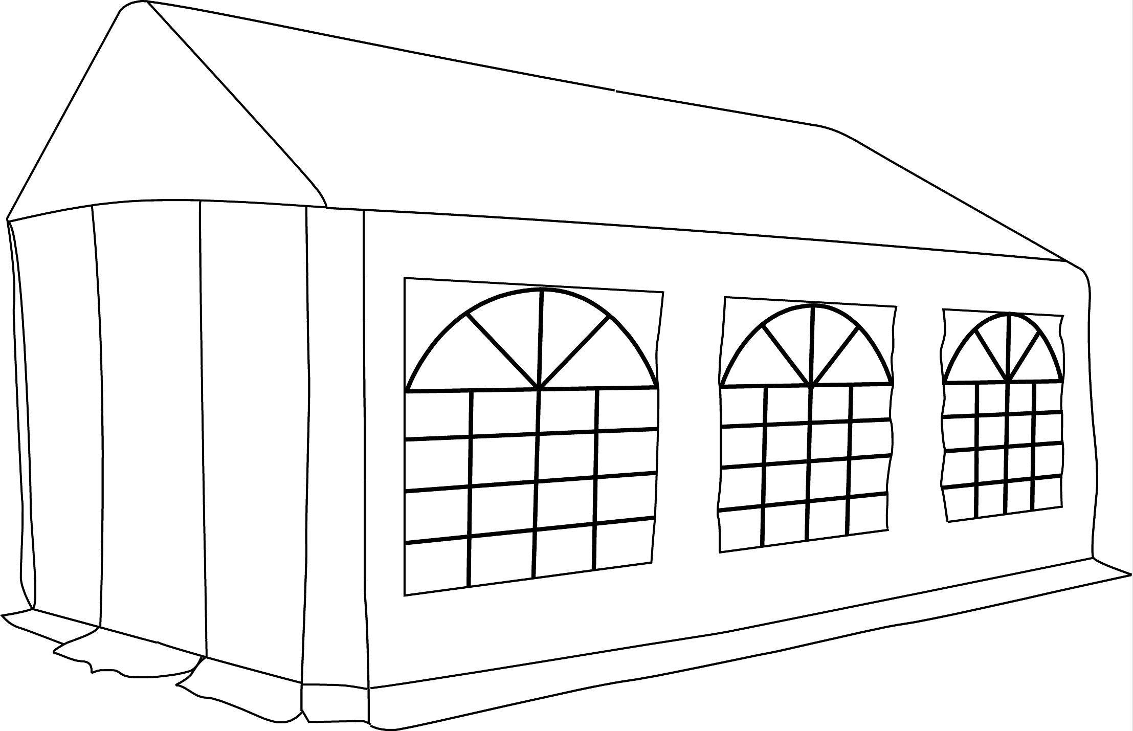 2215x1429 Standard Marquee X Waterproof Pe, Steel Frame - Marquee Drawing