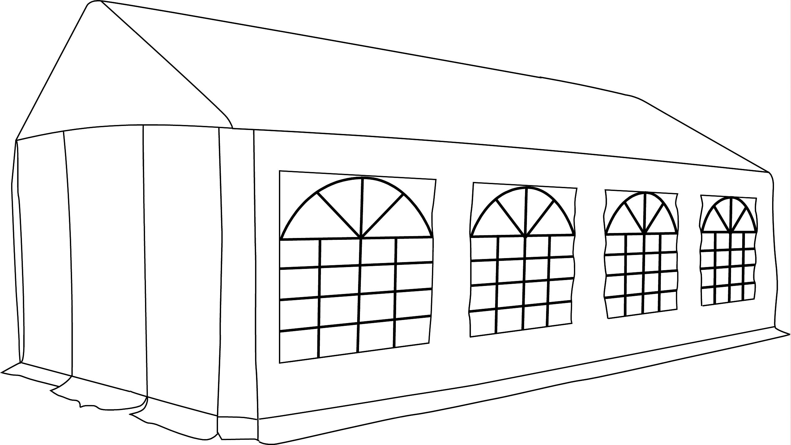 2558x1438 Standard Marquee X Waterproof Pe, Steel Frame - Marquee Drawing