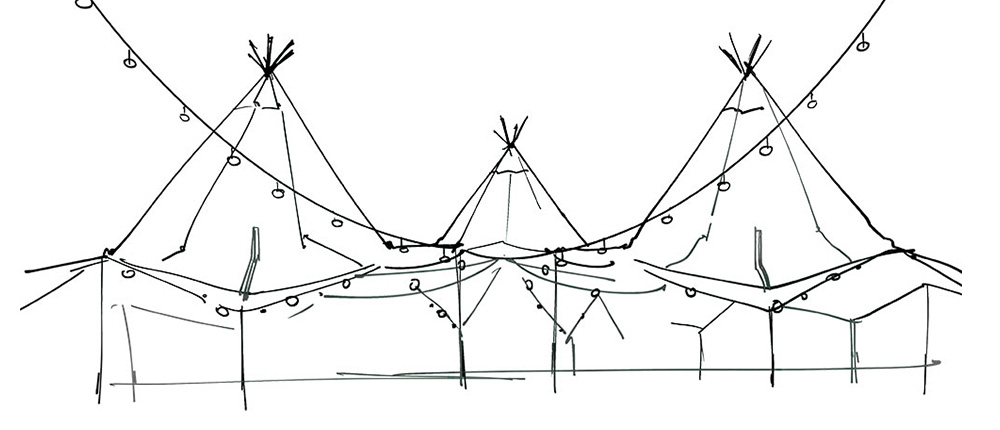1000x430 Wedding Marquee Hire Sydney, Brisbane, Melbourne Katalane - Marquee Drawing