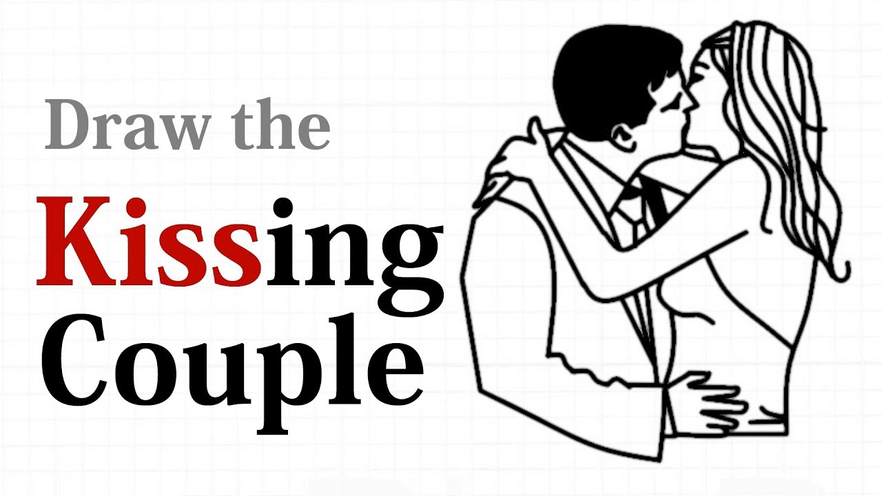 1280x720 how to draw the kissing couple newly married couple kissing - Marriage Couple Drawing