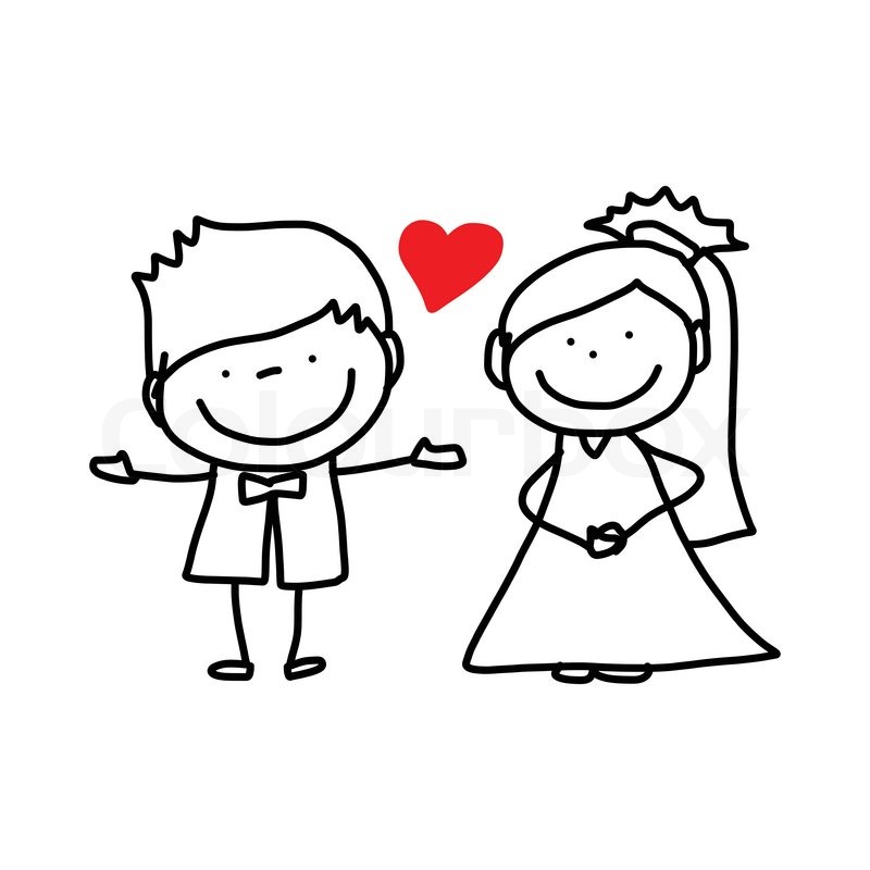 800x800 Huge Collection Of 'married Drawing' Download More Than Images - Marriage Couple Drawing