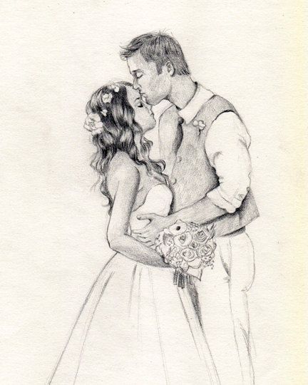 432x540 Image Result For Married Couple Sketch Quilt Ideas For Wedding - Marriage Couple Drawing