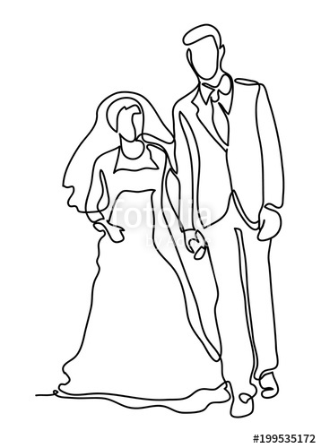 Marriage Couple Drawing at PaintingValley.com | Explore collection of ...