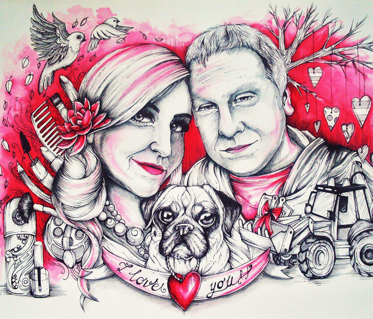 750x640 marriage drawing - Marriage Drawing