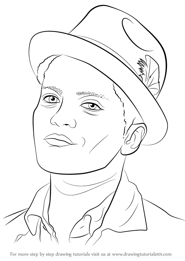596x842 learn how to draw bruno mars - Mars Drawing