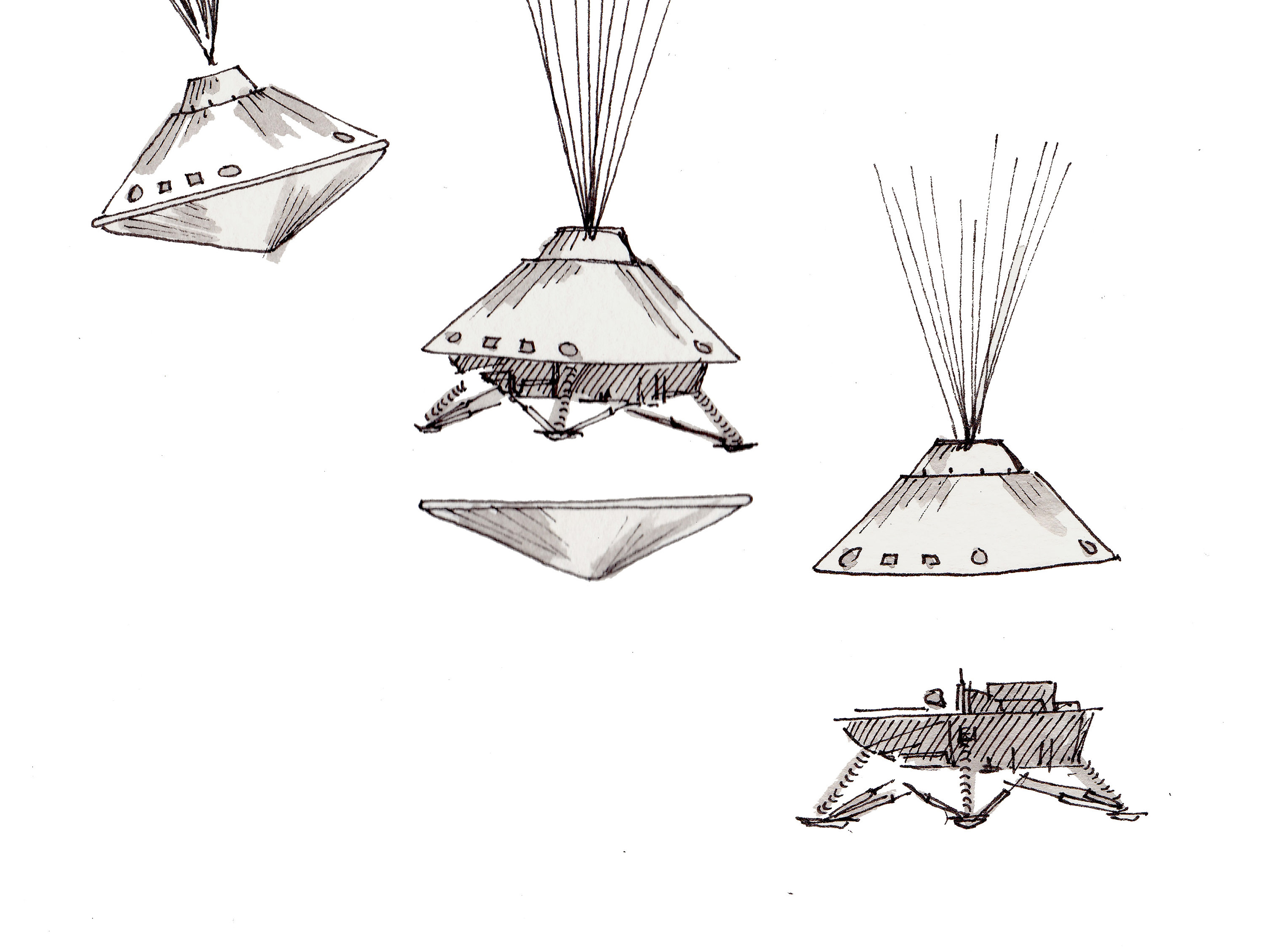 3000x2260 mars insight landing - Mars Drawing