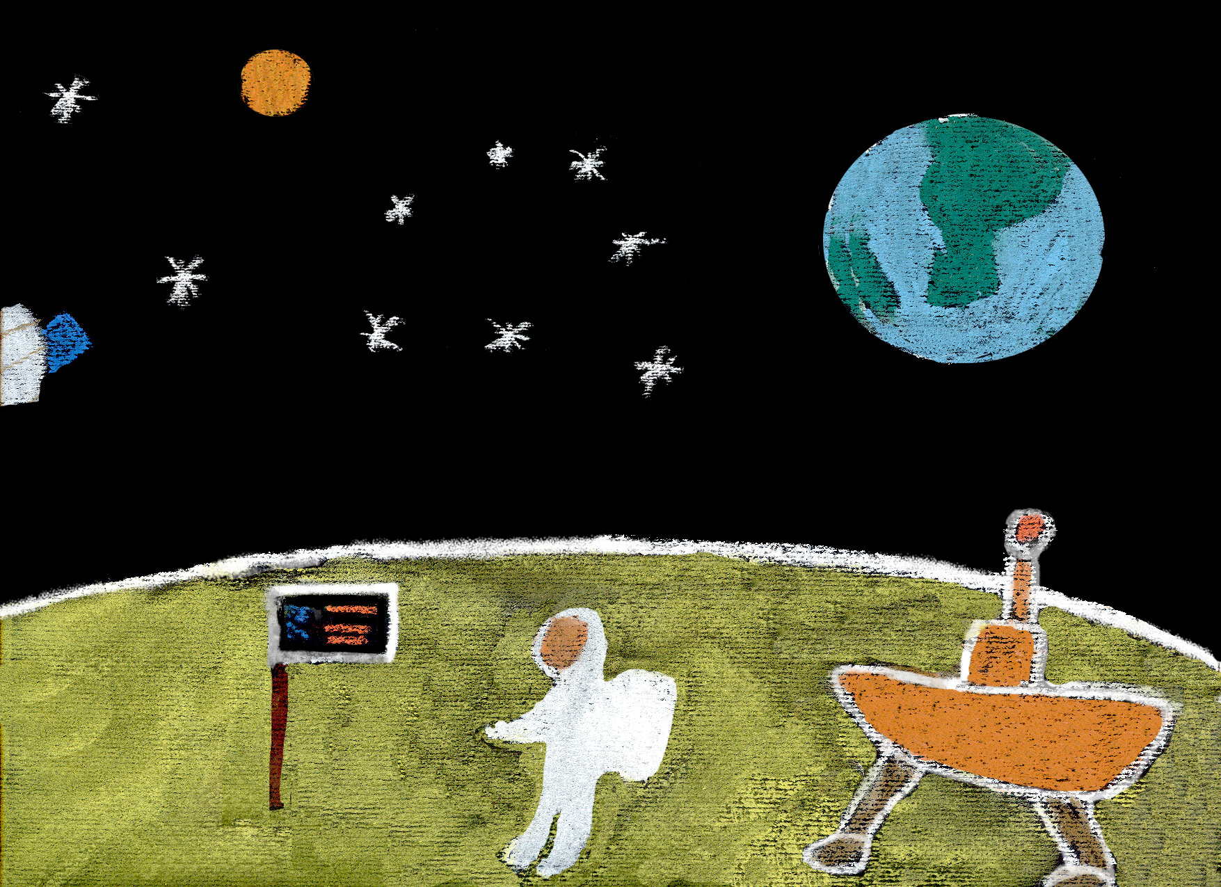 1755x1275 first man on planet mars esahubble - Mars Planet Drawing