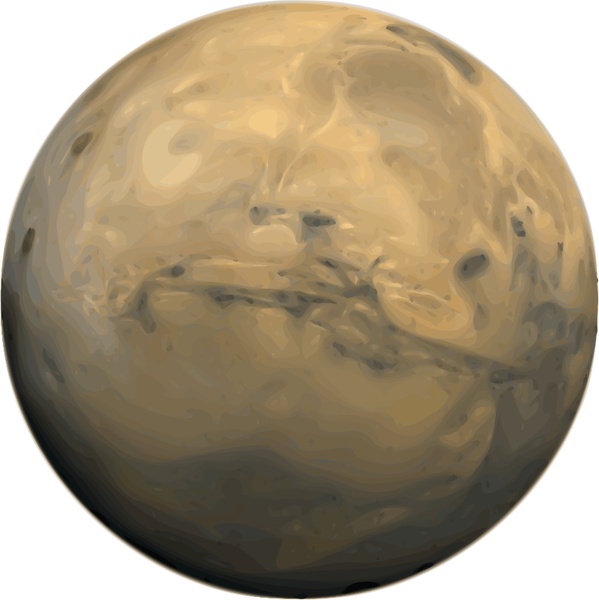 599x600 mars free vector in open office drawing - Mars Planet Drawing