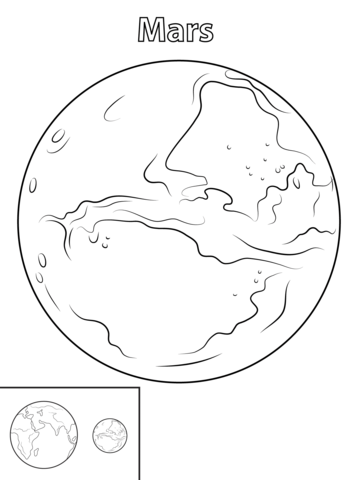 358x480 mars planet coloring - Mars Planet Drawing