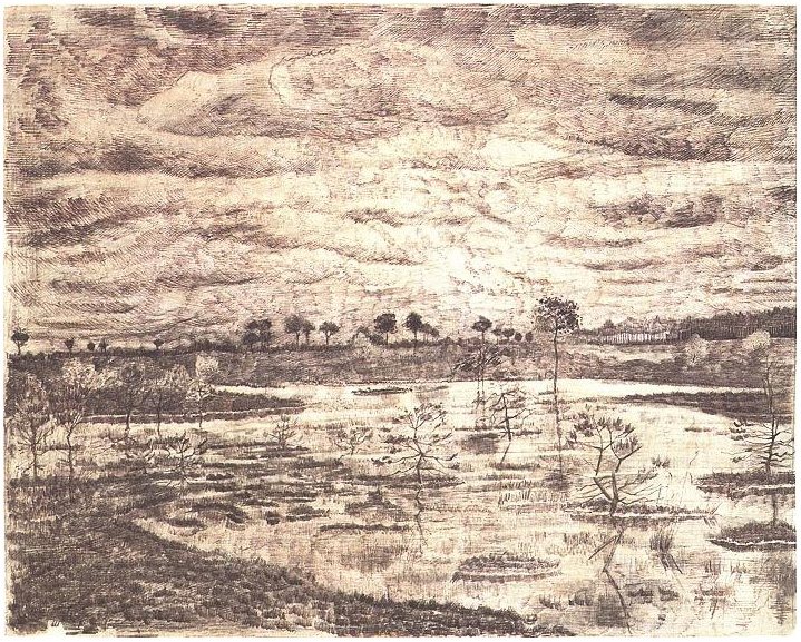 719x577 marsh - Marsh Drawing