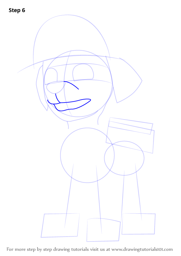 598x844 Learn How To Draw Marshall From Paw Patrol - Marshall Paw Patrol Drawing