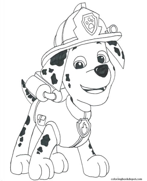 488x600 Paw Patrol Drawing - Marshall Paw Patrol Drawing
