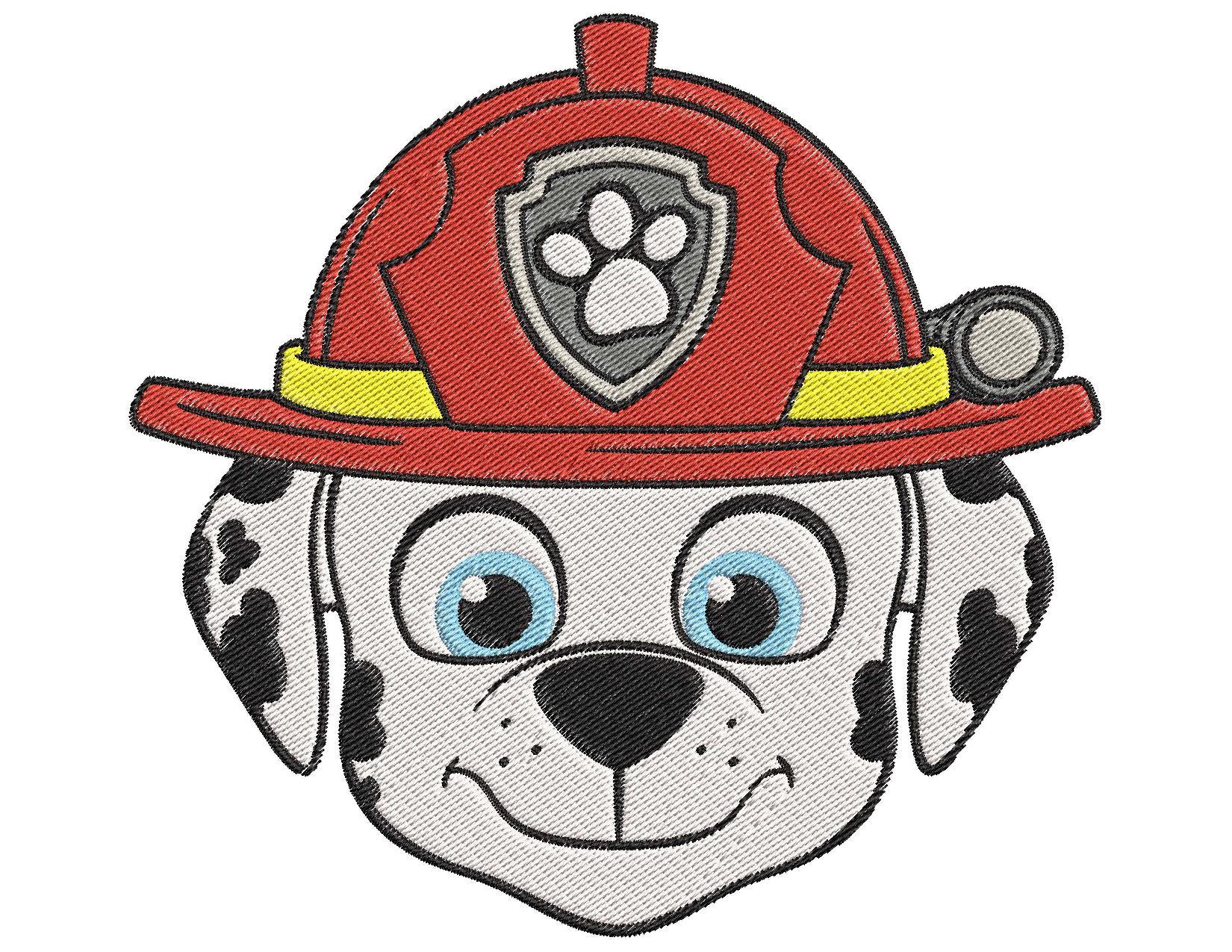 1650x1275 Paw Patrol Marshall Face Embroidery Design - Marshall Paw Patrol Drawing