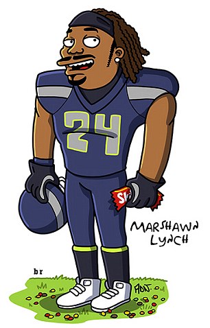 306x478 Marshawn Lynch Drawing - Marshawn Lynch Drawing