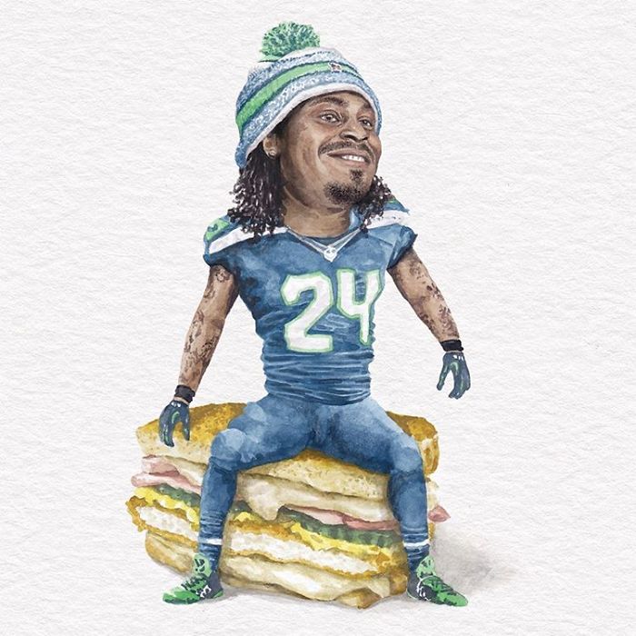 700x700 marshawn lynch on a malibu melt sandwich bored panda - Marshawn Lynch Drawing