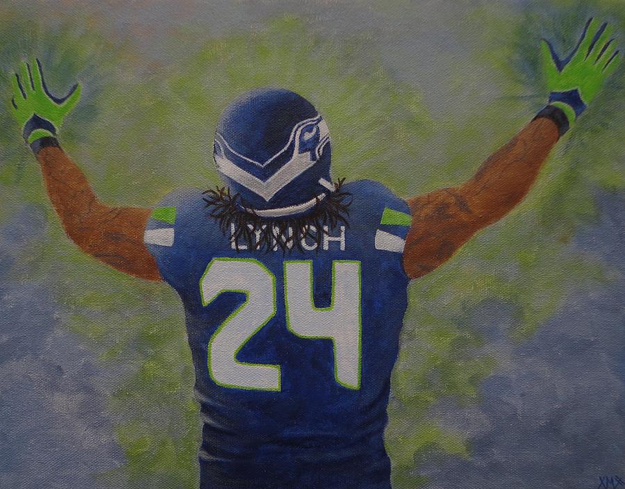 900x704 Marshawn Lynch Painting - Marshawn Lynch Drawing