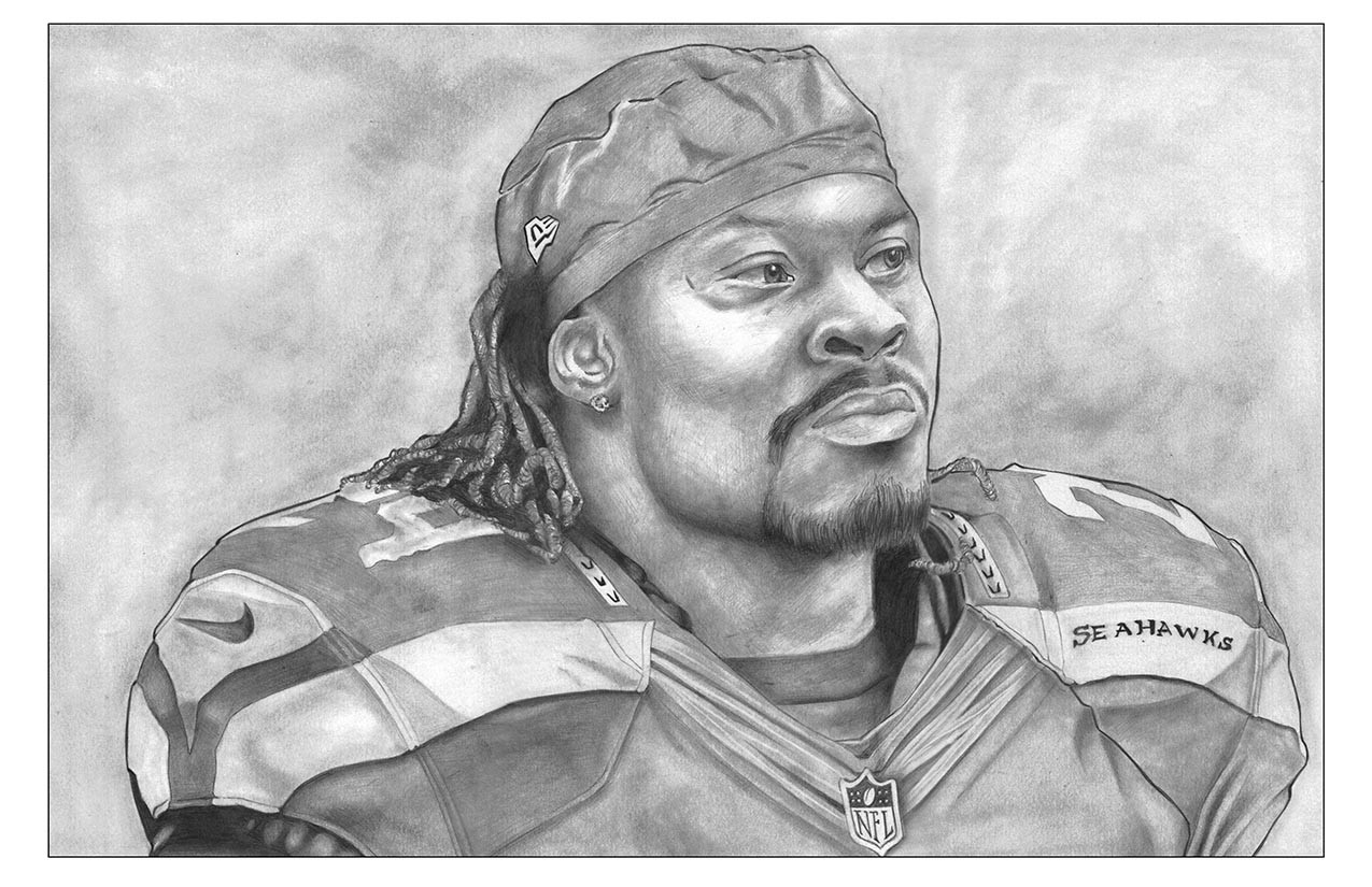 Marshawn Lynch Drawing at PaintingValley.com | Explore collection of ...