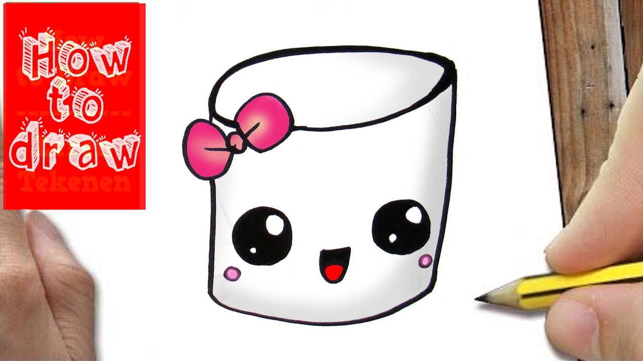 1280x720 How To Draw A Marshmallow Cute Easy - Marshmallow Drawing
