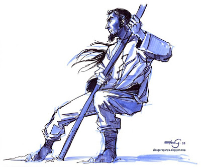 400x332 the art of elsa garagarza drawing workshop martial arts themed - Martial Arts Drawing