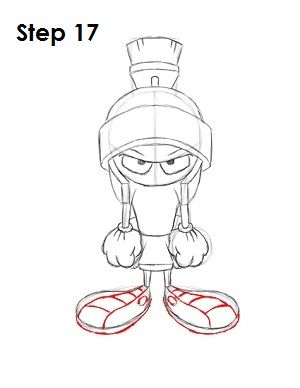 300x388 Draw Marvin The Martian Step Model Sheets For Drawing - Martian Drawing