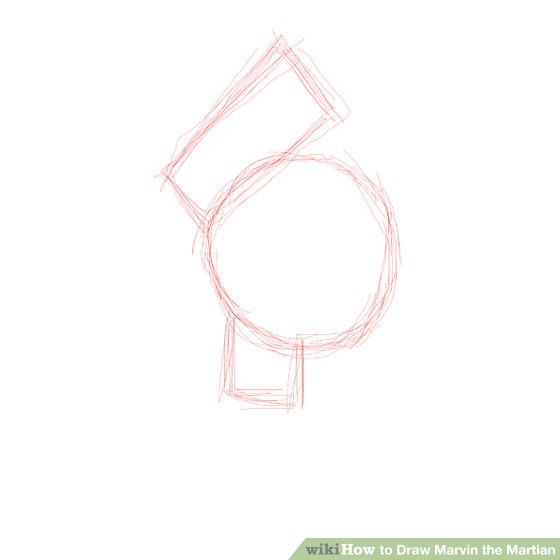 560x560 How To Draw Marvin The Martian Steps - Martian Drawing