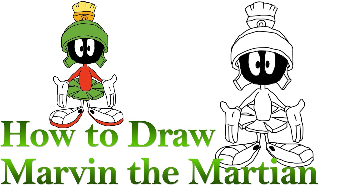 1280x720 How To Draw Marvin The Martian From Looney Tunes Hde - Martian Drawing