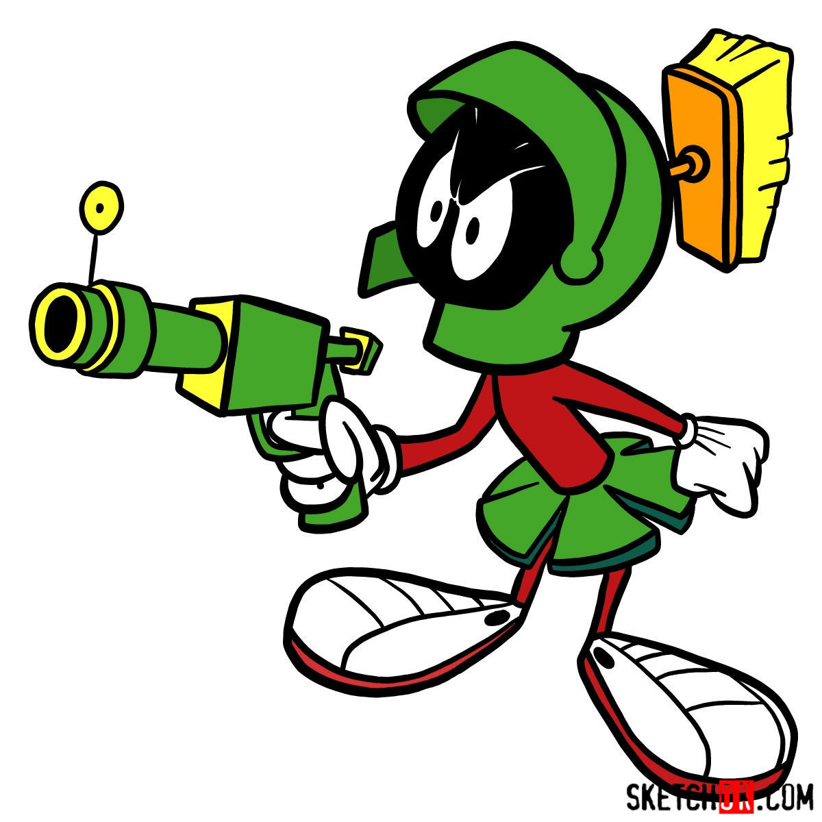 1200x1200 How To Draw Marvin The Martian - Martian Drawing