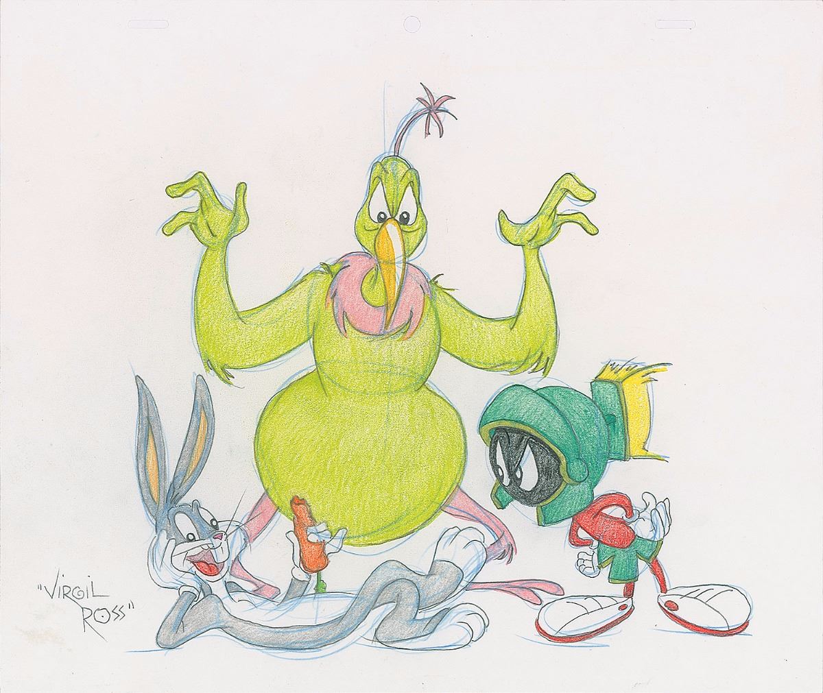 1200x1011 Bugs Bunny And Marvin The Martian Drawing - Martian Drawing