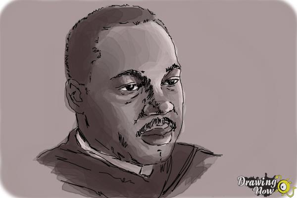 600x400 How To Draw Martin Luther King Jr - Martin Drawing