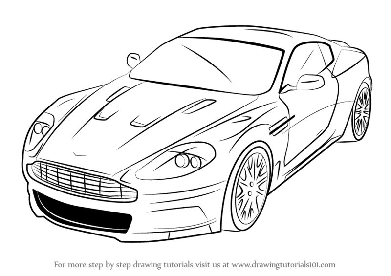 800x565 learn how to draw aston martin dbs - Martin Drawing