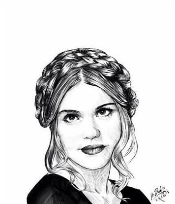 356x414 Lydia Martin Drawing Running With Wolves - Martin Drawing