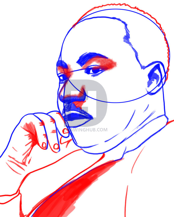 579x720 how to draw martin luther king jr, step - Martin Luther Drawing