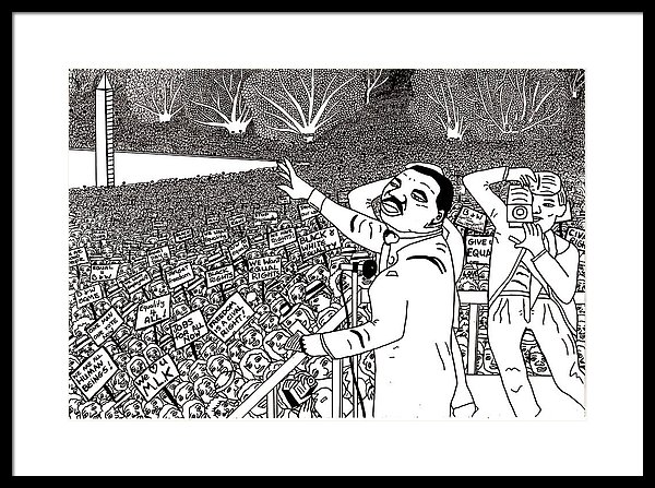 600x447 martin luther king drawing framed print - Martin Luther Drawing