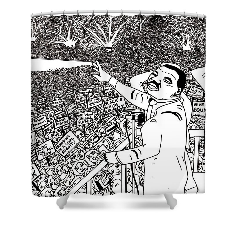 800x800 martin luther king drawing shower curtain for sale - Martin Luther Drawing