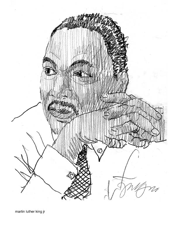 612x792 martin luther king jr - Martin Luther Drawing