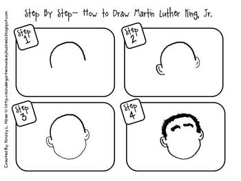 350x263 free martin luther king directed drawing - Martin Luther Drawing