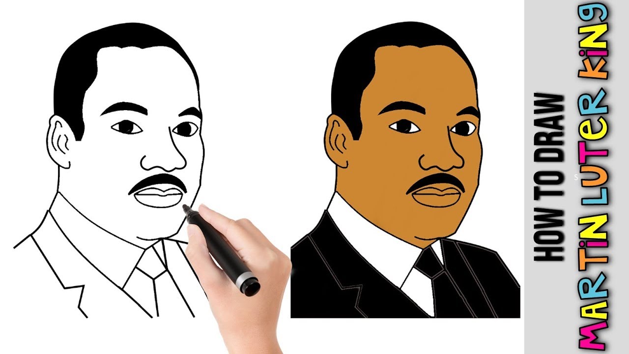 1280x720 how to draw martin luther king jr mlk cute easy drawings - Martin Luther King Drawing