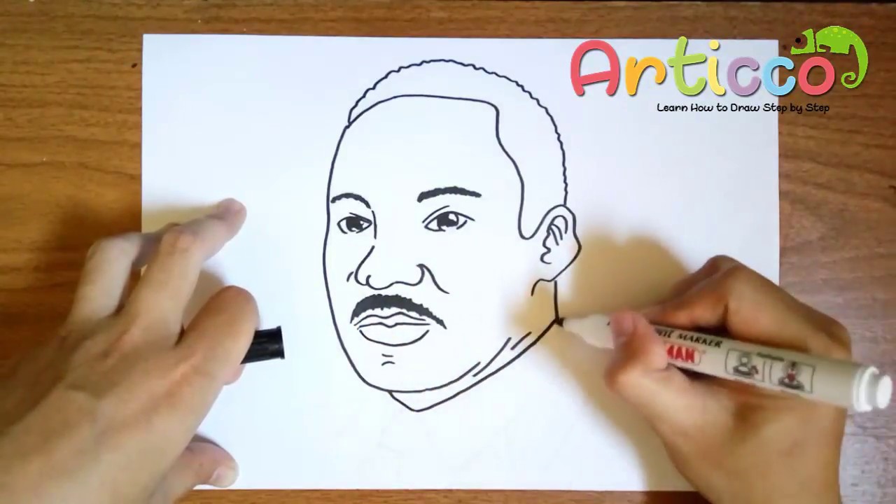 1280x720 how to draw martin luther king jr step - Martin Luther King Drawing