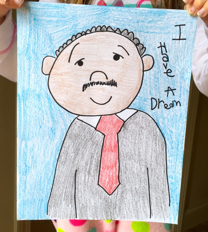 800x893 january directed drawings - Martin Luther King Drawing