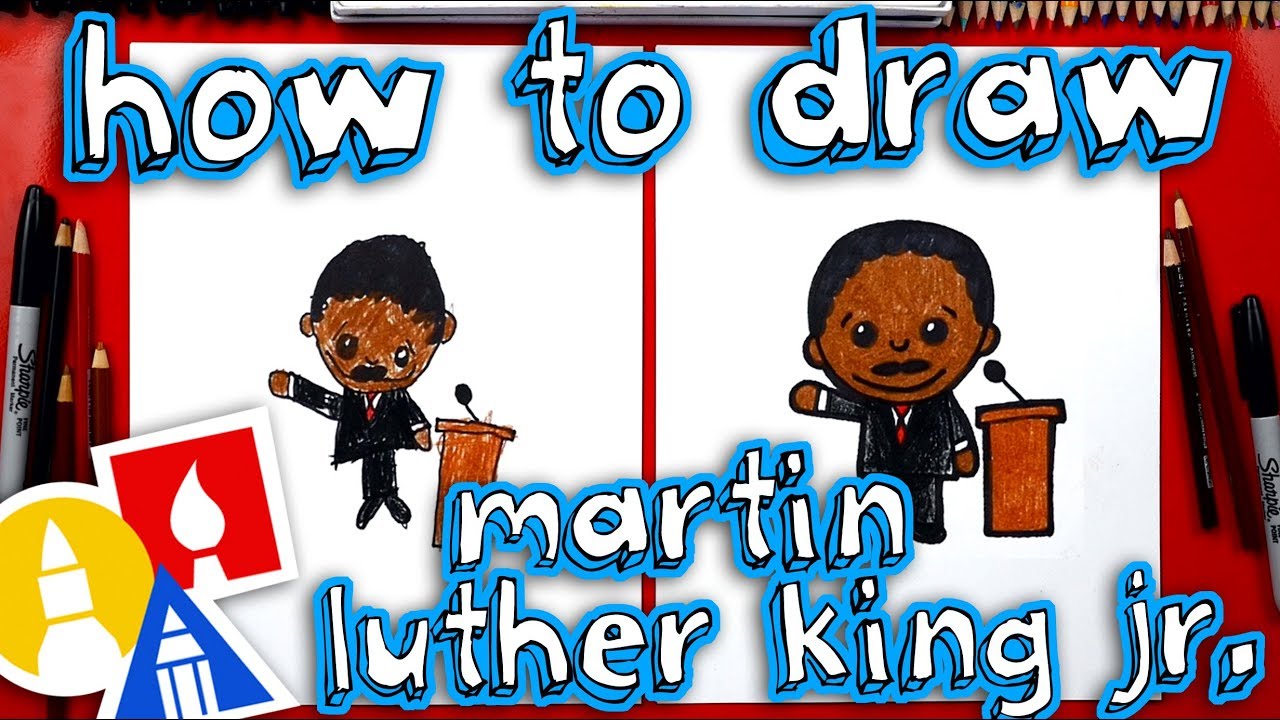 1280x720 How To Draw Cartoon Martin Luther King Jr - Martin Luther King Drawing Step Step