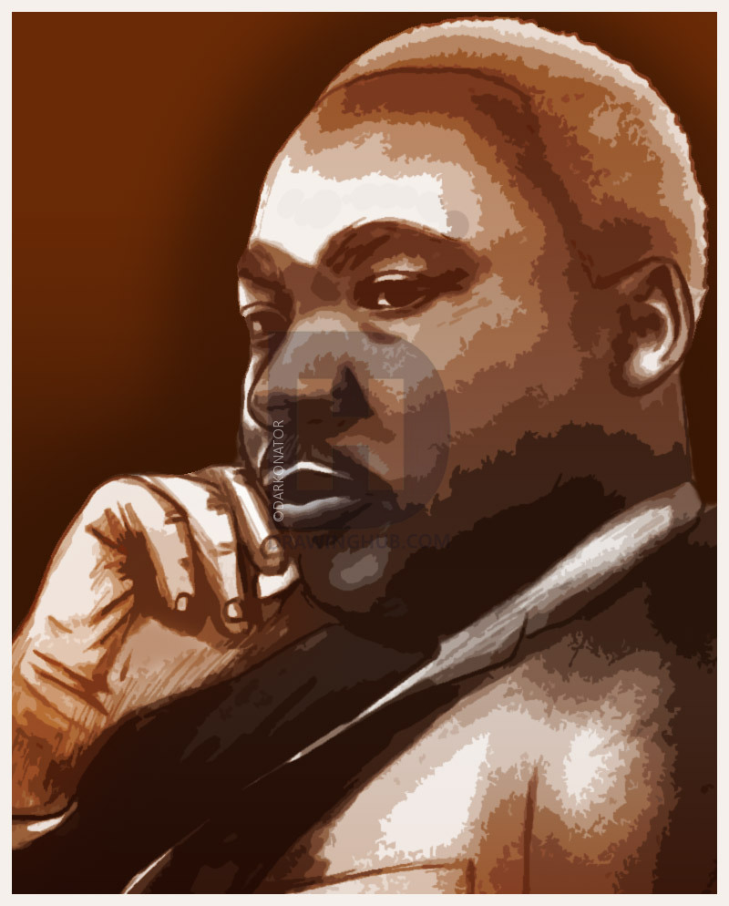 800x994 How To Draw Martin Luther King Jr, Step - Martin Luther King Drawing Step Step