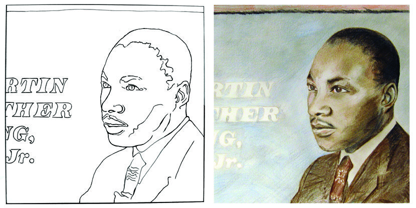 830x416 Steps How To Draw Martin Luther King Jr Learn To Sketch - Martin Luther King Drawing Step Step