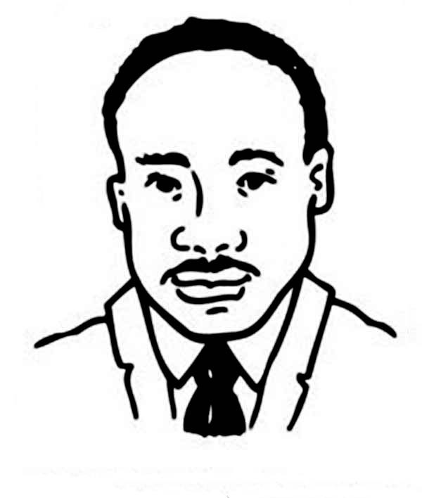 600x708 how to draw martin luther king martin luther king jr clipart black - Martin Luther King Jr Drawing