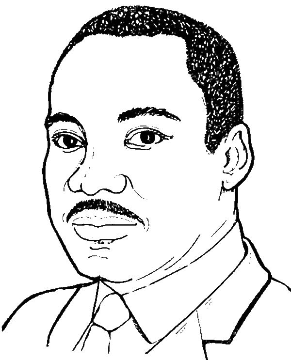 600x743 Portrait Line Drawing Middle School - Martin Luther King Jr Drawing