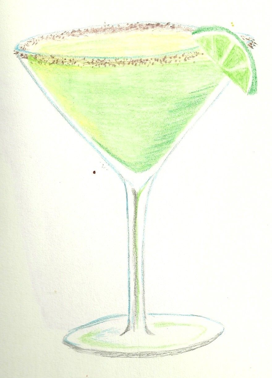 880x1221 key lime martini drawing i did for the cocktail menu my drinks - Martini Drawing