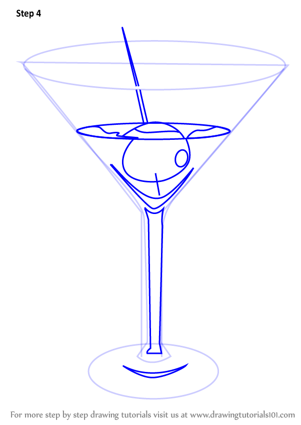 602x848 learn how to draw a martini - Martini Drawing