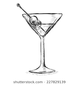 Martini Glass Drawing at PaintingValley.com | Explore collection of ...