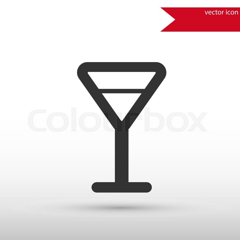 800x800 martini glass black icon vector and stock vector colourbox - Martini Glass Drawing